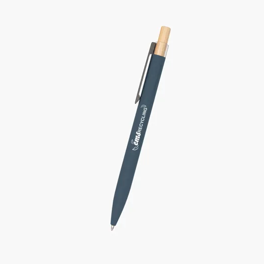 Recycled Aluminum Pen with Bamboo Plunger — view 8