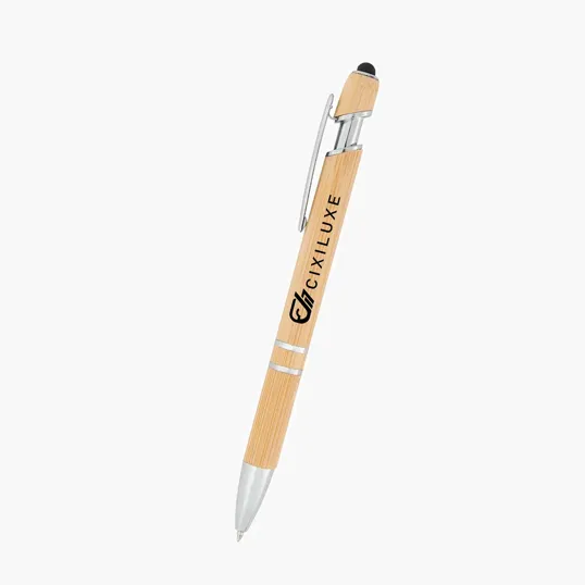 Tropical Bamboo Incline Pen with Stylus — view 2