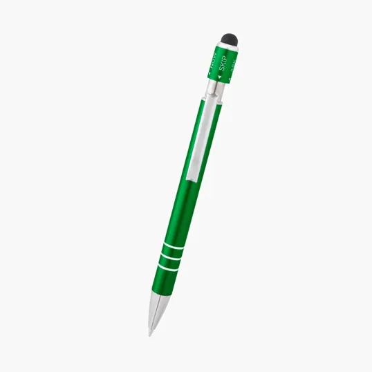Recycled Aluminum Spin Game Top Pen With Stylus — view 9