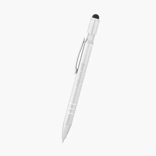 Recycled Aluminum Spin Game Top Pen With Stylus — view 4