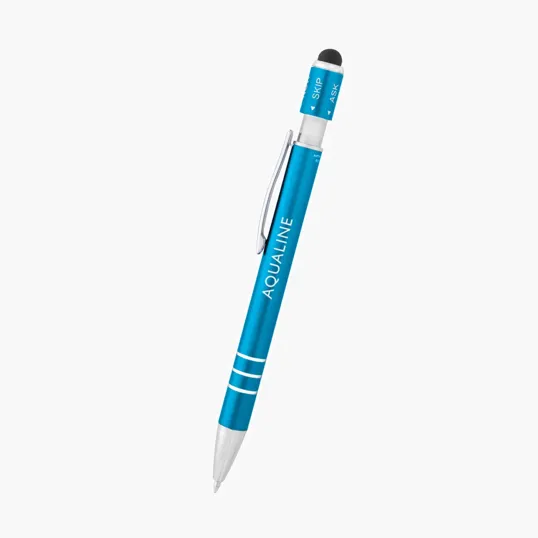 Recycled Aluminum Spin Game Top Pen With Stylus — view 5