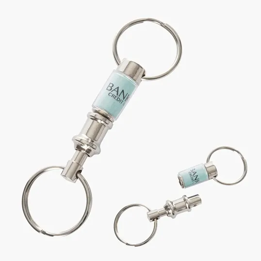 Pull-A-Part Key Tag with Split Ring