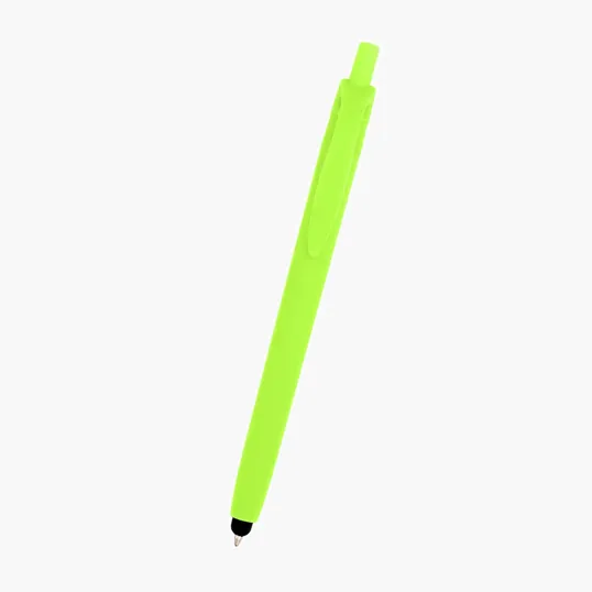 Zinnia Rubberized Pen With Stylus — view 3