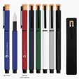 Ronan Recycled Aluminum Gel Pen with Bamboo Accent — view 8