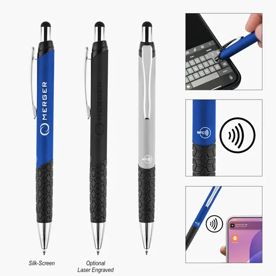 Recycled Aluminum NFC Smart Pen with Stylus — view 4