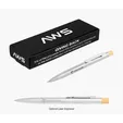 AWS Recycled Stainless Steel Pen with Bamboo Plunger — view 2