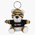 Mini Tiger Plush Key Chain with Shirt — view 2