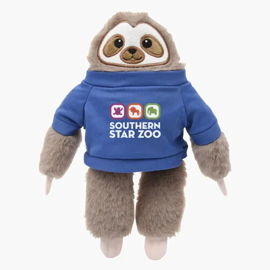 6" Sammy Sloth Plush Stuffed Animal with Custom Shirt — view 2