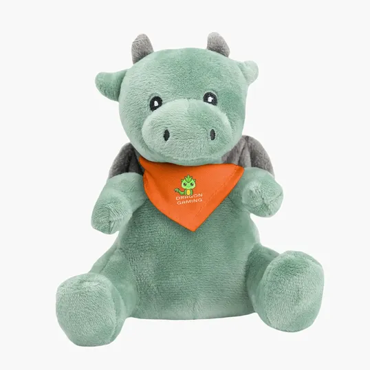 6" Jagger Dragon Plush Toy with Customizable Bandana — view 2