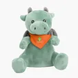 6" Jagger Dragon Plush Toy with Customizable Bandana — view 2