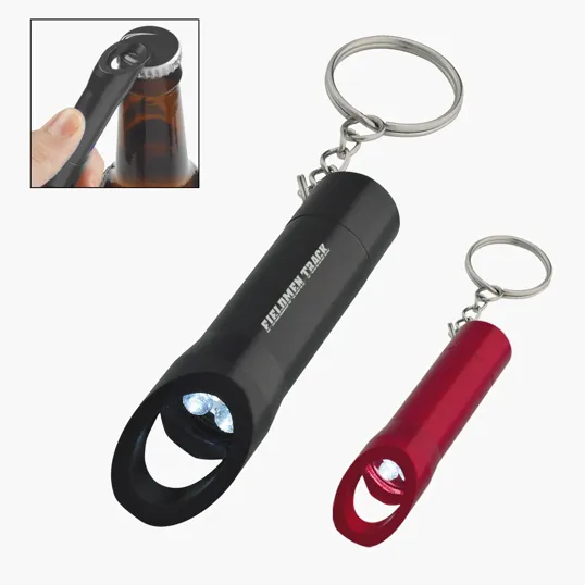 Aluminum LED Flashlight With Bottle Opener — view 3