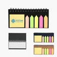 Multi-Use Desk Set with Sticky Notes, Flags, Ruler, and Notebook