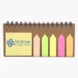 Multi-Use Desk Set with Sticky Notes, Flags, Ruler, and Notebook — view 4