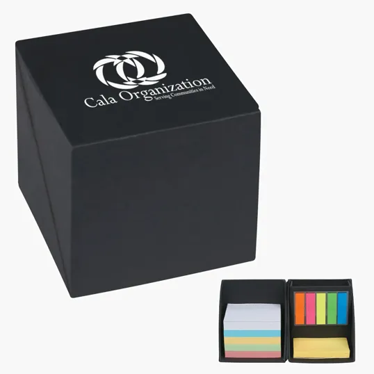 Office Buddy Cube Note Cube with Sticky Notes and Flags — view 2