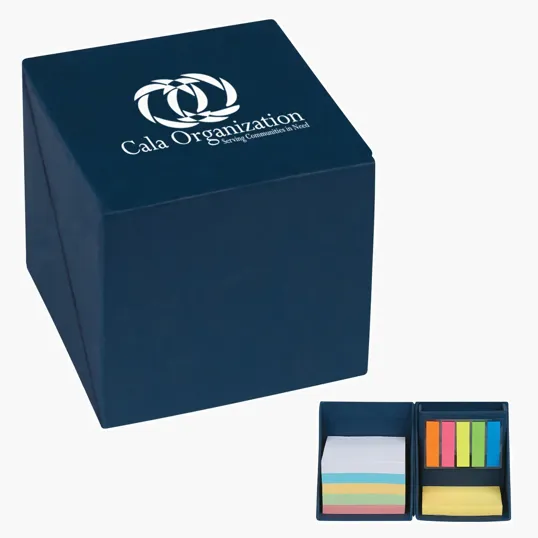 Office Buddy Cube Note Cube with Sticky Notes and Flags — view 3
