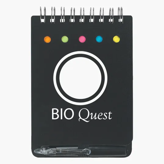 Spiral Jotter with Sticky Notes, Flags & Pen