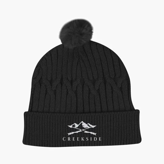 Courtney Cable Knit rPET Pom Beanie — view 2