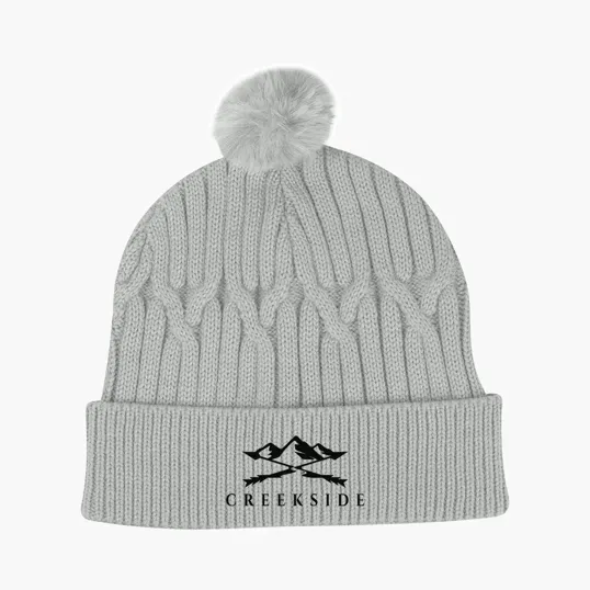 Courtney Cable Knit rPET Pom Beanie — view 3