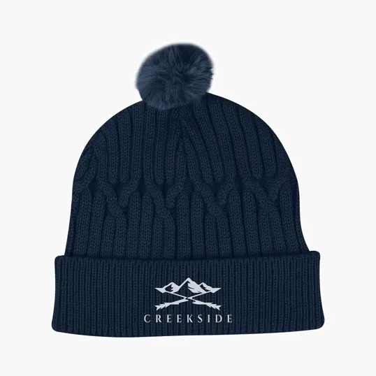 Courtney Cable Knit rPET Pom Beanie — view 4