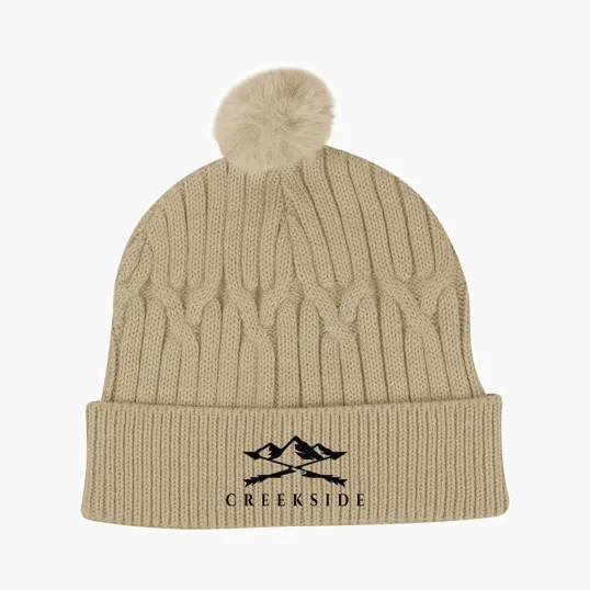 Courtney Cable Knit rPET Pom Beanie — view 5
