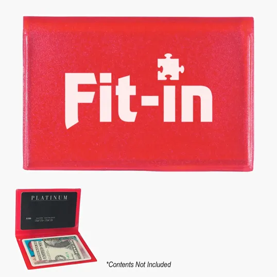 Vinyl ID/Card Holder with 2 Inside Pockets — view 2