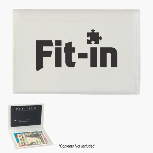 Vinyl ID/Card Holder with 2 Inside Pockets — view 3