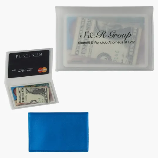 Vinyl ID/Card Holder with 2 Inside Pockets — view 4