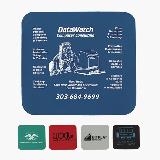 Polyester Computer Mouse Pad with Non-Slip Foam Rubber Base — view 6