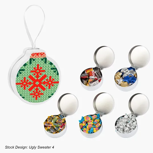 Hershey's Full Color Ornament Tin with Candy