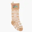 Holiday Stocking with Festive Snowflake Design — view 3