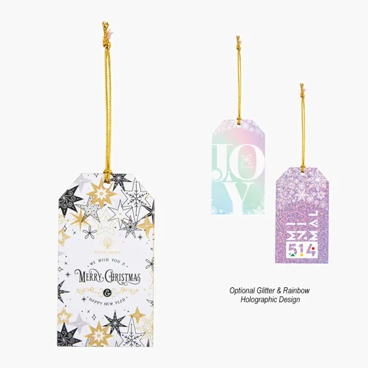Wood Ornament Gift Tag, Rectangle