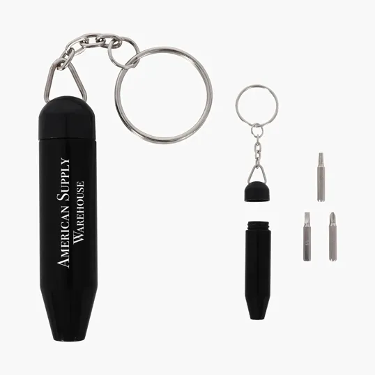 Mini Tool Keychain Kit with Screwdrivers and Star Bit — view 2