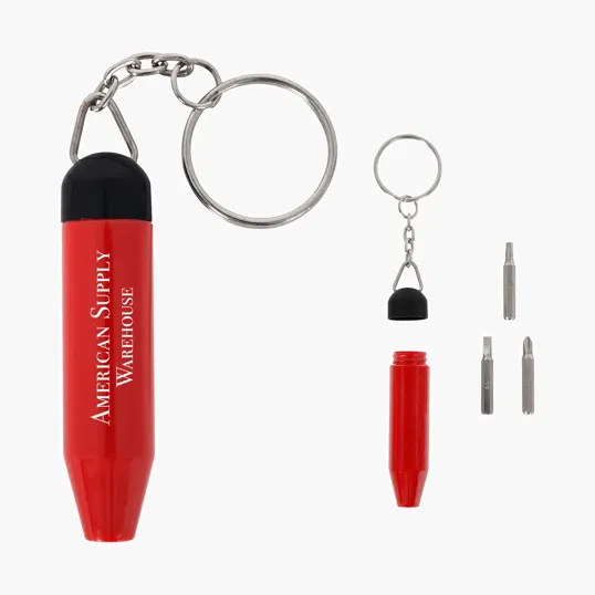 Mini Tool Keychain Kit with Screwdrivers and Star Bit — view 5