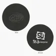 Bonded Leather Coaster, 3.5 Inch Round — view 2