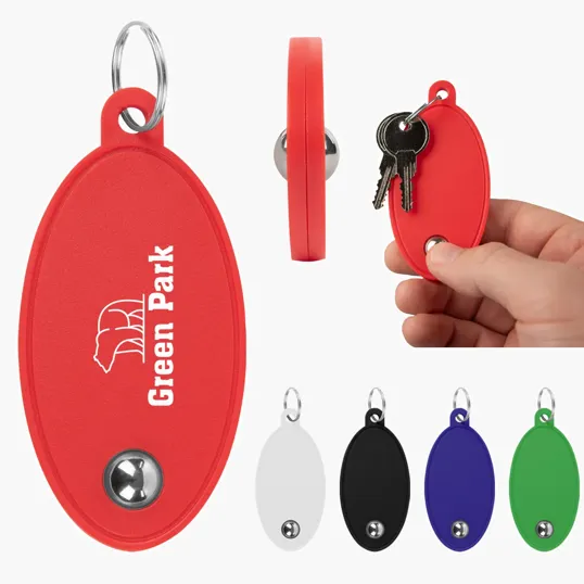 Fidget Keychain with Double-Sided Rolling Ball
