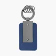 Leatherette Carabiner Clip Key Tag — view 7