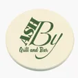 Round Absorbent Dolomite Coaster with Cork Bottom — view 2