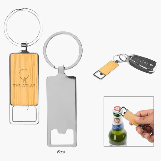 Bristol Bamboo Key Tag with Bottle Opener