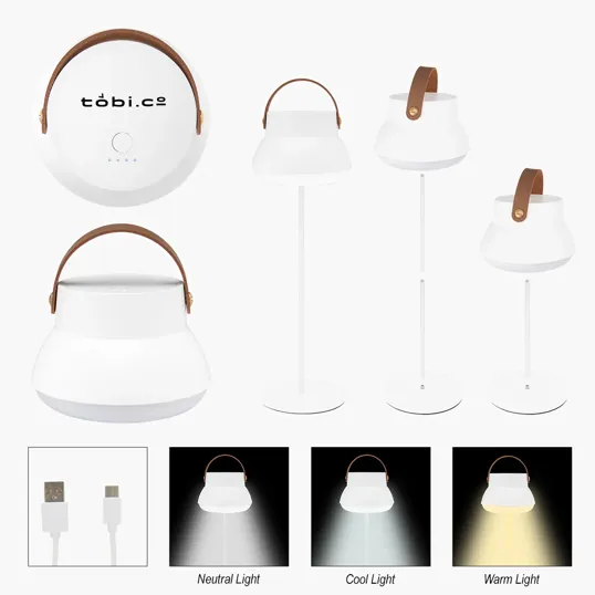Rechargeable Lamp with Removable Lantern Top