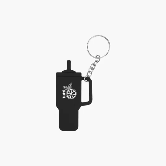 Intrepid Tumbler Shaped Silicone Key Ring — view 2