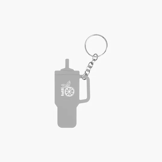 Intrepid Tumbler Shaped Silicone Key Ring — view 3