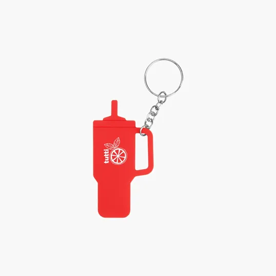 Intrepid Tumbler Shaped Silicone Key Ring — view 5