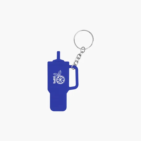 Intrepid Tumbler Shaped Silicone Key Ring — view 6