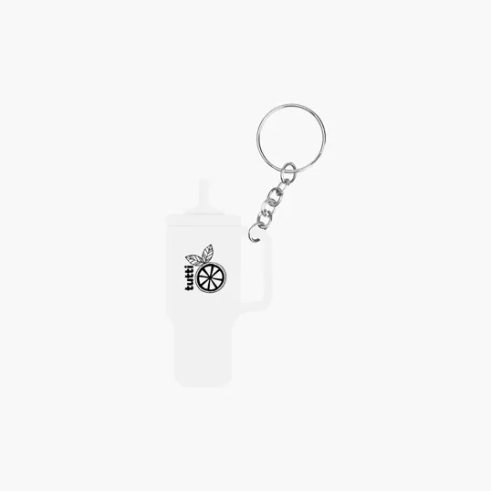 Intrepid Tumbler Shaped Silicone Key Ring — view 7