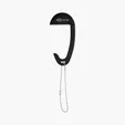 Tabletop Bag Hanger with Ball and Chain — view 2