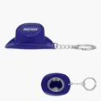 Cowboy Hat Bottle Opener Keychain — view 5