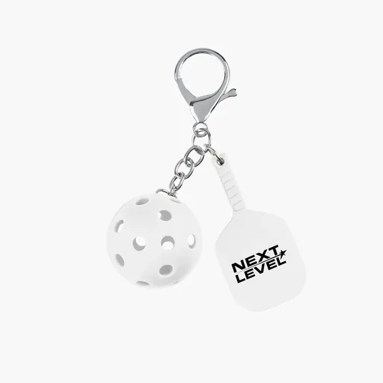 Pickleball Keychain with Lobster Claw Attachment — view 3