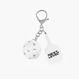 Pickleball Keychain with Lobster Claw Attachment — view 3
