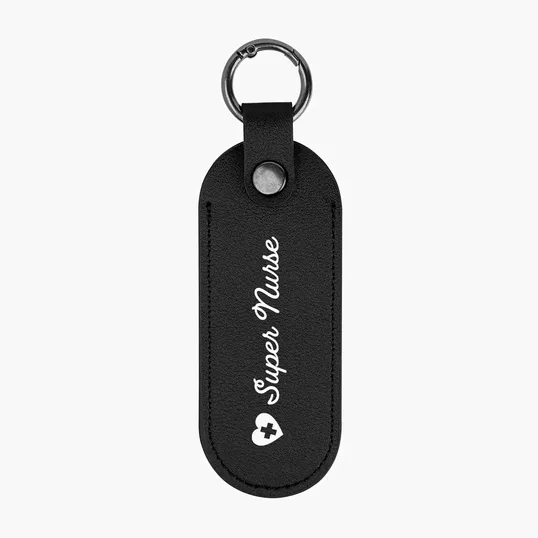 Bates Leatherette Key Tag with Carabiner — view 7