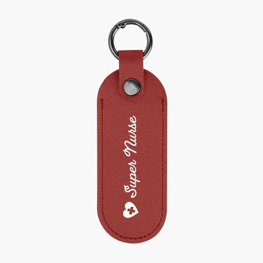 Bates Leatherette Key Tag with Carabiner — view 8
